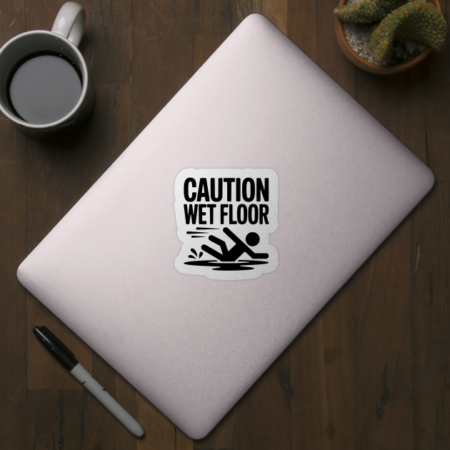 Caution Wet Floor by Frank Ring
